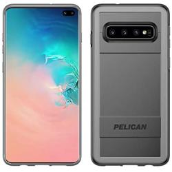 Pelican Protector Samsung Galaxy S10+ Phone Case with AMS Car Vent Mount, Drop-Tested Protective Smartphone Cover, Wireless Charging-Compatible Accessory (Black/Grey)