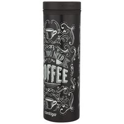 Contigo TWISTSEAL Eclipse Vacuum-Insulated Stainless Steel Travel Mug, 20 oz., All You Need Is Coffee