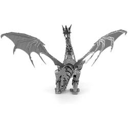 Fascinations Metal Earth ICONX Silver Dragon 3D Metal Model Kit