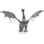 Fascinations Metal Earth ICONX Silver Dragon 3D Metal Model Kit