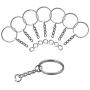 90 Pack 1 Inch Small Size Metal Steel Split Key Rings Keychain Parts with Open Jump Ring Connector for Home and Crafts
