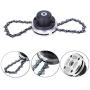 Ineedtech 65Mn Trimmer Head with Coil Chain for Medium Size Garden Lawn Grass Trimmer, Brush Cutter, Weed Eater, Chain Mower, Outdoor Power Tools Replacement Part Accessory