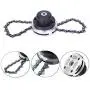 Ineedtech 65Mn Trimmer Head with Coil Chain for Medium Size Garden Lawn Grass Trimmer, Brush Cutter, Weed Eater, Chain Mower, Outdoor Power Tools Replacement Part Accessory Ineedtech 65Mn Trimmer Head with Coil Chain for Medium Size Garden Lawn Grass Trimmer, Brush Cutter, Weed Eater, Chain Mower, Outdoor Power Tools Replacement Part Accessory