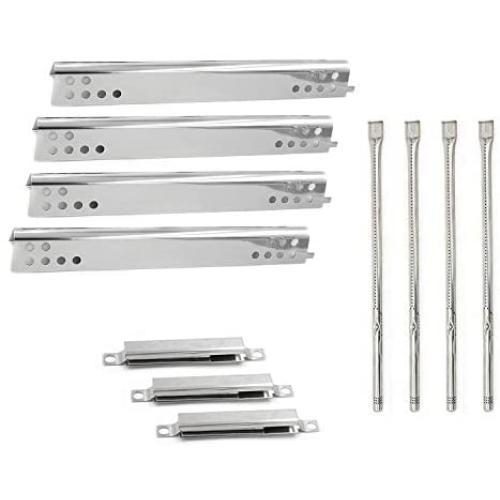 Hongso Grill Replacement Part for Charbroil 463446015, 463446017, 463447018 Gas Grills, Stainless Pipe Burner g466-2500-w1, Heat Plate Tent Shield g465-0012-w1, Adjust Crossover Tube g465-0007-w1