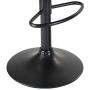 Winsome Wood Set of 2 Obsidian Adjustable Backless Swivel Air Lift Stool, PVC Seat, Black Metal Post and Base