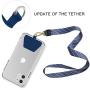 Phone Tether Tab, COCASES 2 Pack Update Phone Lasso Patch with Replacement Part for Smartphone Lanyard Safety Tether（Blue）