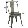Furmax Metal Dining Chair Indoor-Outdoor Use Stackable Chic Dining Bistro Cafe Side Metal Chairs Set of 4(Gun) Furmax Metal Dining Chair Indoor-Outdoor Use Stackable Chic Dining Bistro Cafe Side Metal Chairs Set of 4(Gun)