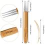 88 Pieces Dreadlock Crochet Tool Kit, 0.75 mm Dreadlock Crochet Hook Needle Hair Weaving Locking Tool and Metal Hair Jewelry Rings Dreadlocks Beads Aluminum Hair Cuffs for Braid Accessories