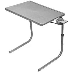 Table Mate II Folding TV Tray Table and Cup Holder with 6 Height and 3 Angle Adjustments The Original TV Tray (Slate Grey)