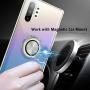 Galaxy Note 10+ Plus/5G Case, Anti Scratch Soft TPU Clear Case with 360 Degree Rotation Button Bounce Finger Ring Kickstand [Work with Magnetic Car Mount] for Samsung Galaxy Note 10+ Plus,Clear