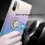 Galaxy Note 10+ Plus/5G Case, Anti Scratch Soft TPU Clear Case with 360 Degree Rotation Button Bounce Finger Ring Kickstand [Work with Magnetic Car Mount] for Samsung Galaxy Note 10+ Plus,Clear