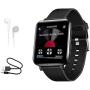 CCHKFEI 16GB MP3 Player with Bluetooth, Sports Watch MP3 Player with Touch Screen,HiFi Lossless Sound Music Player with Sport Pedometer Headphones for Running Joging Workout-Black