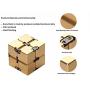 Lifidea Aluminum Alloy Metal Infinity Cube Fidget Cube (5 Colors) Handheld Fidget Toy Desk Toy with Cool Case Infinity Magic Cube Relieve Stress Anxiety ADHD OCD for Kids and Adults (Gold)