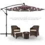 Best Choice Products 10ft Solar LED Offset Hanging Market Patio Umbrella for Backyard, Poolside, Lawn and Garden w/Easy Tilt Adjustment, Polyester Shade, 8 Ribs - Deep Taupe Best Choice Products 10ft Solar LED Offset Hanging Market Patio Umbrella for Backyard, Poolside, Lawn and Garden w/Easy Tilt Adjustment, Polyester Shade, 8 Ribs - Deep Taupe