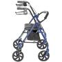 Drive Medical 10257BL-1 Four Wheel Walker Rollator with Fold Up Removable Back Support