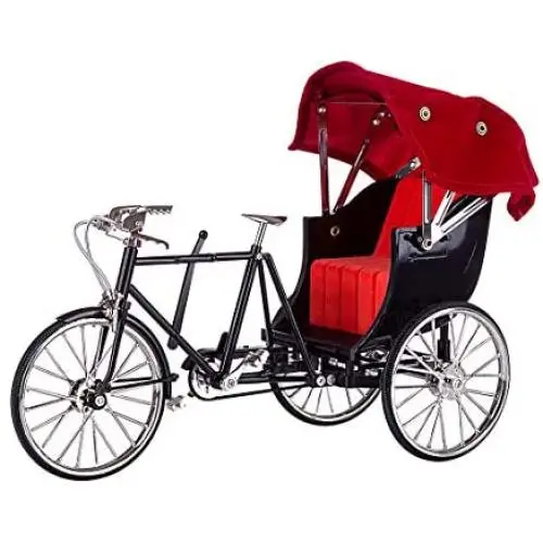 Yamix DIY Miniature Rickshaw Bike Model Tricycle 3D Metal Model Kit Home Office Desktop Table Decoration Yamix DIY Miniature Rickshaw Bike Model Tricycle 3D Metal Model Kit Home Office Desktop Table Decoration