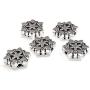 Silver Snowflake Beads, Metal Christmas Holiday Bead 10mm 25/Pkg