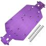 04001 Aluminum Chassis Plate Replacement for RC 1/10 Redcat HSP 94111 94107 Rally Monster Truck Off Road Buggy Upgrade Parts (Purple)