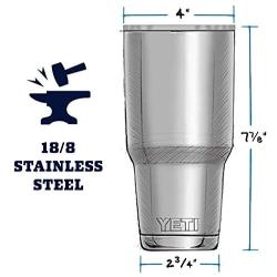 YETI Rambler 30 oz Tumbler, Stainless Steel, Vacuum Insulated with MagSlider Lid