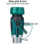 NSEN Hose Shut Off Valve,Hose Valve,Garden Hose Valve 3/4'',Outdoor Metal Water Hose Valve,Easy Grip,Smooth Long Handles(2 Pack)