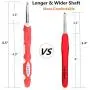 Ergonomic Crochet Hooks with Long Comfortable Handle, 30pcs Crochet Hooks Set with Case & Accessories Ergonomic Crochet Hooks with Long Comfortable Handle, 30pcs Crochet Hooks Set with Case & Accessories