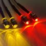 Cobella 4mm Metal Indicator Light 12V Waterproof Signal Lamp 0.3'' Mounting Hole Diameter, 2PCS, Red