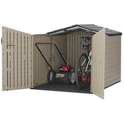 Rubbermaid Slide-Lid Resin Weather Resisrant Outdoor Garden Storage Shed, Roughneck