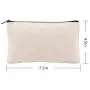 Apipi 10 Pack Blank DIY Craft Bag Canvas Pen Pencil Case- Cotton Canvas Invoice Bill Bag Makeup Bag Cosmetic Bag Multipurpose Travel Toiletry Pouch with Black Zipper 7.5 x 5 inches