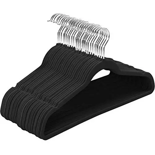 Utopia Home (Pack of 50 Premium Non Slip Velvet Hangers - 360-degree rotatable Hook - Durable & Slim - Coat Hangers - Pant Hangers - Black Utopia Home (Pack of 50 Premium Non Slip Velvet Hangers - 360-degree rotatable Hook - Durable & Slim - Coat Hangers - Pant Hangers - Black