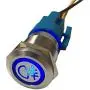 Etopar 12V 5A 19mm Car Auto Blue LED Light Lamp Rear Fog Push Button Stainless Steel Metal Toggle Switch Socket Plug