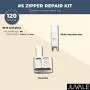 #5 Zipper Repair Kit with Slider, Insertion Pin, Retaining Box, Top Stops (120 Pieces)