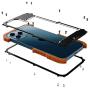 Kowauri Case for iPhone 12 Mini,Drop Protection Aluminum Metal Wood Bumper Frame Cover Shockproof Dropproof Protective Case for iPhone 12 Mini 5.4'' 2020 (5.4 inch)