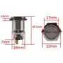 ESUPPORT Stainless Steel 12V 5A Car Auto Boat Red Angel Eye LED Light Lamp Metal Push Button Rocker Toggle Switch On Off