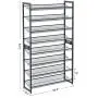 SONGMICS 8-Tier Shoe Rack, Set of 2 Stackable 4-Tier Shoe Organizers, Metal Mesh Shoe Shelf Storage, Adjustable Flat or Angled Shelves, Cool Gray ULMR08GB SONGMICS 8-Tier Shoe Rack, Set of 2 Stackable 4-Tier Shoe Organizers, Metal Mesh Shoe Shelf Storage, Adjustable Flat or Angled Shelves, Cool Gray ULMR08GB