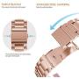 Fullmosa Compatible Apple Watch Band 38mm 40mm 42mm 44mm, Stainless Steel Metal for Apple Watch Bands, 38mm 40mm Rose Gold