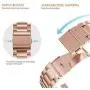 Fullmosa Compatible Apple Watch Band 38mm 40mm 42mm 44mm, Stainless Steel Metal for Apple Watch Bands, 38mm 40mm Rose Gold
