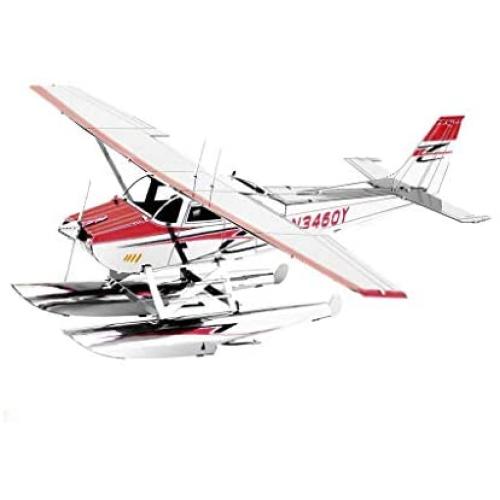 Fascinations Metal Earth Cessna 182 Floatplane 3D Metal Model Kit