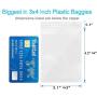 Heoawrk 3x 4 Small Clear Ziplock Poly Bags, 100pcs Resealable Plastic Zipper Bags, 2 Mil Thick - Food Grade Safe. Great for Candy, Cookies, Jewelry, Pill, and Party Favors