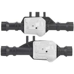 Front Axle Housing,1:10 Metal Front&Rear Axle Housing RC Upgrade Parts Accessory Compatible with Traxxas TRX4 RC Model Car(Black Silver)