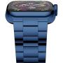 iiteeology Compatible with Apple Watch Band 40mm 38mm, Upgraded Version Solid Stainless Steel Band Business Replacement iWatch Strap for Apple Watch Series 6/5/4/3/2/1/SE - Blue