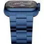 iiteeology Compatible with Apple Watch Band 40mm 38mm, Upgraded Version Solid Stainless Steel Band Business Replacement iWatch Strap for Apple Watch Series 6/5/4/3/2/1/SE - Blue