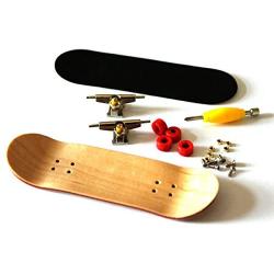 RemeeHi Professional Maple Wooden Fingerboard Skateboards Metal Nuts Trucks Basic Bearing Red Wheel