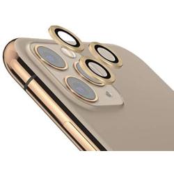 AMAZINGthing [3 Pieces] Camera Lens Protector Compatible with iPhone 11 Pro/Pro Max, Tempered Glass with Metal Aluminum Alloy, Anti Scratch 9H Hardness HD Clear Lens Protector, Gold