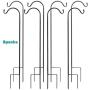 MIXXIDEA Shepherd’s Hooks for Outdoor, Metal Pole with Hook, Heavy Duty Garden Shepherd Hooks for Hanging Wedding Flower Baskets, Solar Lights, Lanterns, Bird Feeders Rust Resistant (Pack of 8)