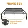 JAXPETY 14 Inch Queen Size Bed Frame Platform Metal Heavy Duty Mattress Foundation Box Spring Replacement w/Steel Base and Under-Bed Storage Bedroom, Black JAXPETY 14 Inch Queen Size Bed Frame Platform Metal Heavy Duty Mattress Foundation Box Spring Replacement w/Steel Base and Under-Bed Storage Bedroom, Black