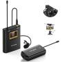 FULAIM WM300 Wireless Lavalier Microphone System, UHF 20-Channel Wireless Omni Lapel Microphone Compatible with iPhone, Android Phone, DSLR Camera for Video Recording, YouTube, Interview, Live, Vlog