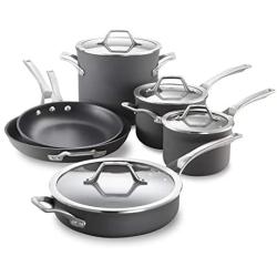 Calphalon Signature Hard-Anodized Nonstick Pots and Pans, 10-Piece Cookware Set