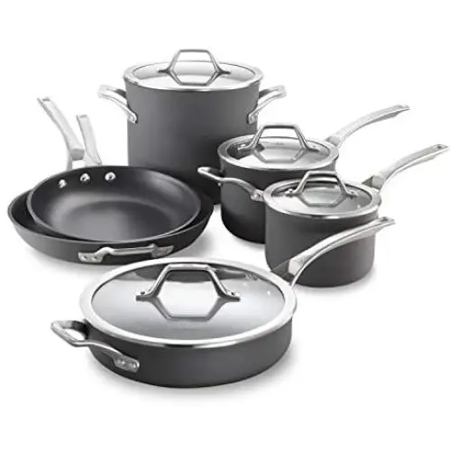 Calphalon Signature Hard-Anodized Nonstick Pots and Pans, 10-Piece Cookware Set Calphalon Signature Hard-Anodized Nonstick Pots and Pans, 10-Piece Cookware Set