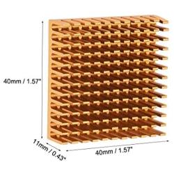 uxcell Radiators Heatsink for Stepper Motor,3D Printer 40x40x11mm Golden 10pcs