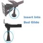 Replacement Plastic Bed Frame Feet, Sturdy Feet for Bed Frame, Replace Wheels to Protect Your Floor with These Bed Frame Legs, Set of 4